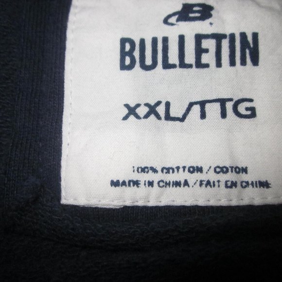 New Men hoodie 100% cotton navy blue - Picture 2 of 6